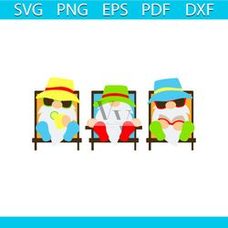 summer gnomes svg. png. cricut cut files, silhouette. layered. beach, garden gnomes. dxf, eps. instant download. tropica