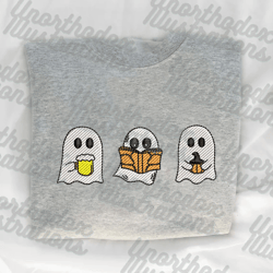 movie cup embroidery design, cute boo latte halloween coffee embroidery file, halloween coffee drink, movie coffee cup