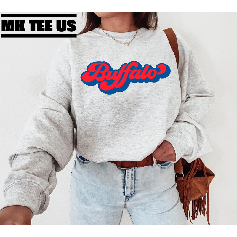 Buffalo Football Sweatshirt Vintage Style Buffalo Football Crewneck Football Sweatshirt Buffalo Sweatshirt-1.jpg