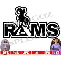rams svg, ram svg, rams mascot svg, rams png, ram png digital cut file, school pride cricut and silhouette sports rams