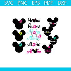 aloha svg, head svg, aloha clipart