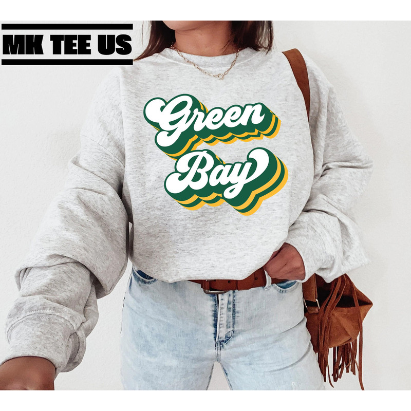 Green Bay Football Sweatshirt Vintage Style Green Bay Football Crewneck Football Sweatshirt Green Bay Sweatshirt .jpg