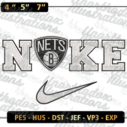 NIKE NBA Brooklyn Nets Embroidered Shirt, Basketball Team Embroidered Sweatshirt, Best Basketball Team Embroidered Shirt, Basketball Brand Embroidered Sweatshirt, Famous Brand Embroidered Shirt