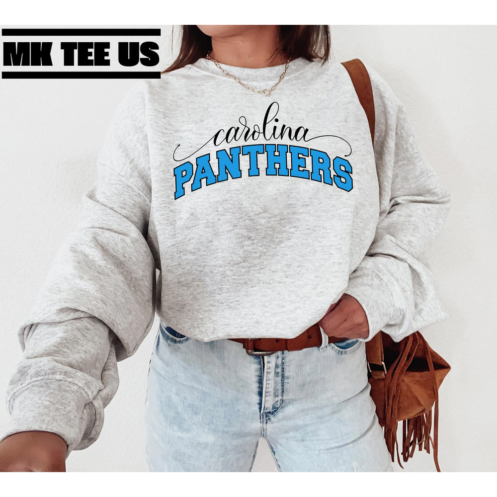Carolina Panthers Football Long-Sleeved Sweatshirt for Women Vintage Carolina Tee Retro Cute Sports Shirt Game Day Tee.jpg