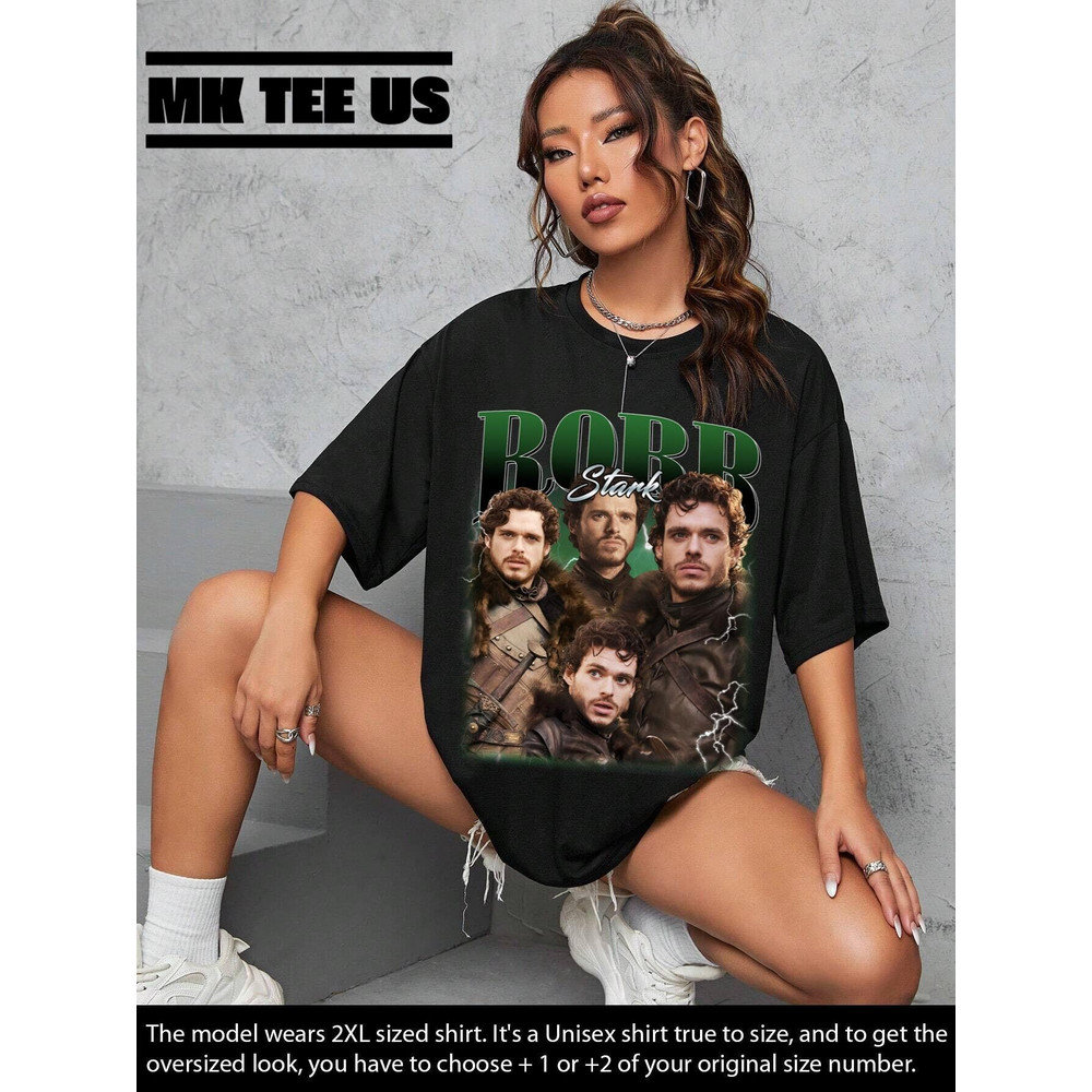Robb Stark Tshirt Vintage 90s Robb Stark shirt Graphic Tee Robb Stark Sweatshirt Homage Retro Richard Madden Movie Unisex.jpg