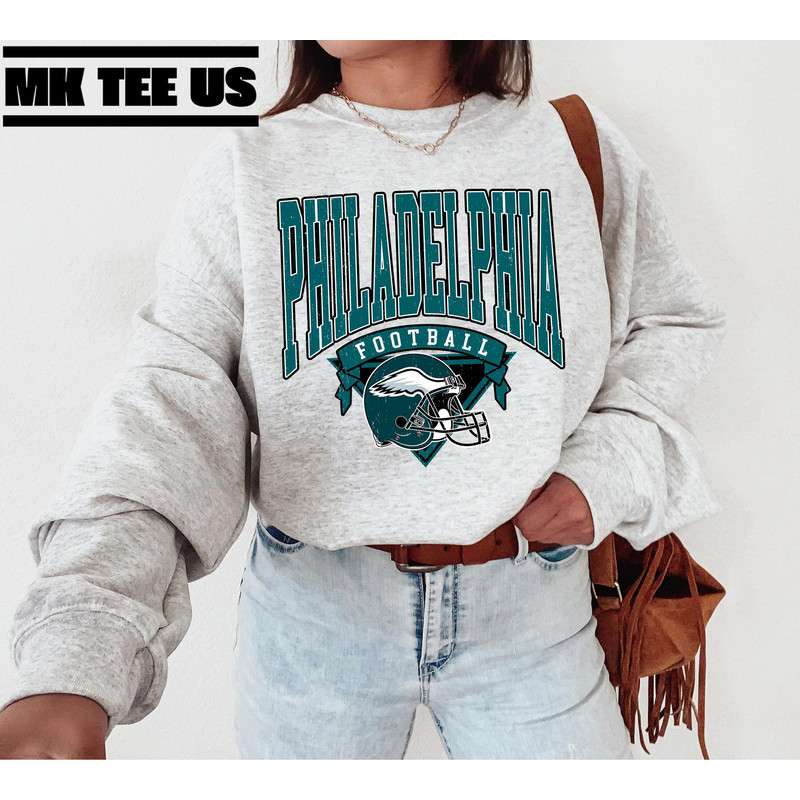 Philadelphia Football Sweatshirt Vintage Style Philadelphia Football Crewneck Football Sweatshirt Philadelphia Sweatshirt.jpg