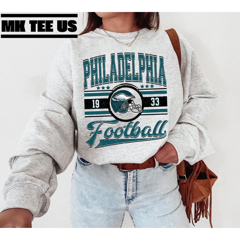 Philadelphia Football Sweatshirt Vintage Style Philadelphia Football Crewneck Football Sweatshirt Philadelphia Sweatshirt-1.jpg