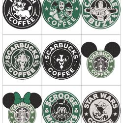 Collection STARBUCKS COFFEE LOGOS Embroidery Machine Designs PES JEF HUS DST EXP VIP XXX