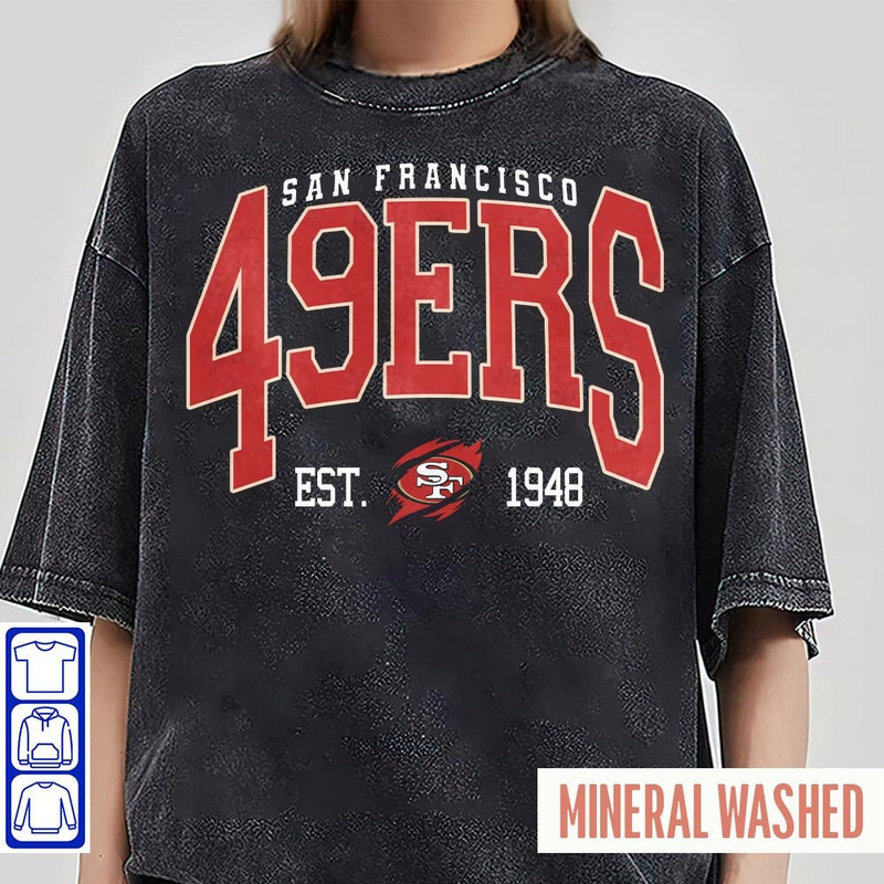 San Francisco Football Sweatshirt, Vintage Style San Francisco Football Crewneck, Football Sweatshirt, Niners Sweatshirt, Football Fan Gifts-1.jpg