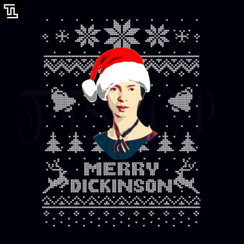 TTA19-Emily Dickinson Merry Dickinson PNG, Christmas PNG Download.jpg