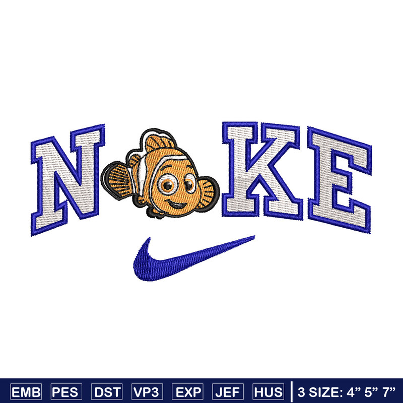 Nike fish cartoon embroidery design, Cartoon embroidery, Nike design, Embroidery shirt, Embroidery file,Digital download.jpg