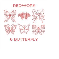 butterfly embroidery designs. swirly butterfly redwork machine embroidery patterns. redwork butterfly embroidery. design