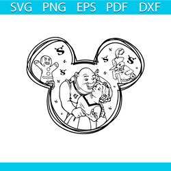 shrek kisses princess fiona svg, donkey svg, shrek logo, family trip 2023 svg, customize gift svg, vinyl cut file png pr