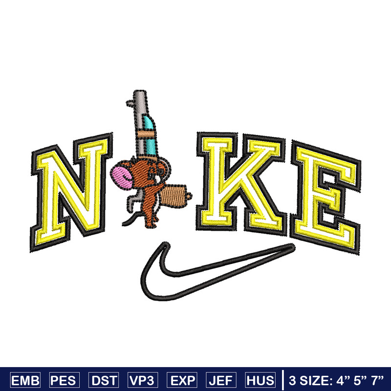 Nike jerry embroidery design, Tom jerry embroidery, Nike design, Embroidery shirt, Embroidery file,Digital download.jpg