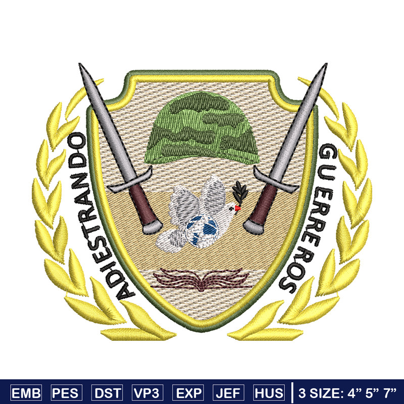 Adiestrando guerreros logo embroidery design, logo embroidery, logo design, Embroidery shirt, Instant download.jpg