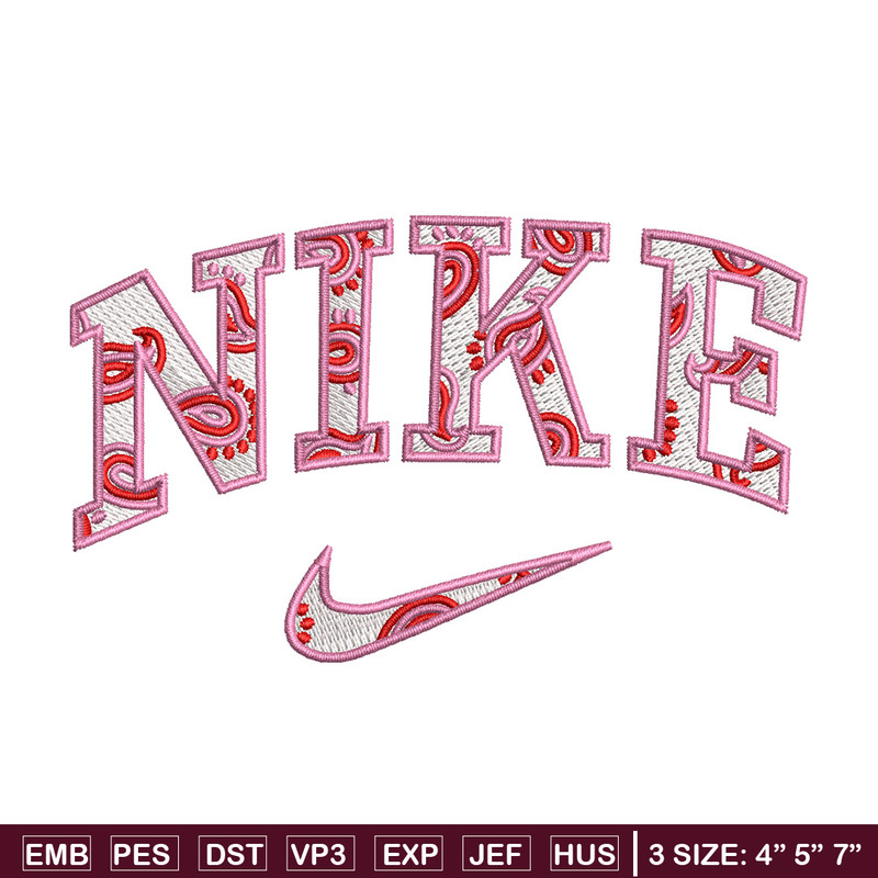 Nike pink embroidery design, Nike embroidery, Emb design, Embroidery shirt, Embroidery file, Digital download.jpg