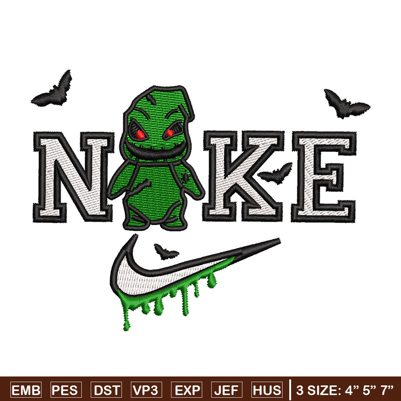 Nike oogie boogie embroidery design, Horror embroidery, Nike design, Embroidery shirt, Embroidery file, Digital download.jpg