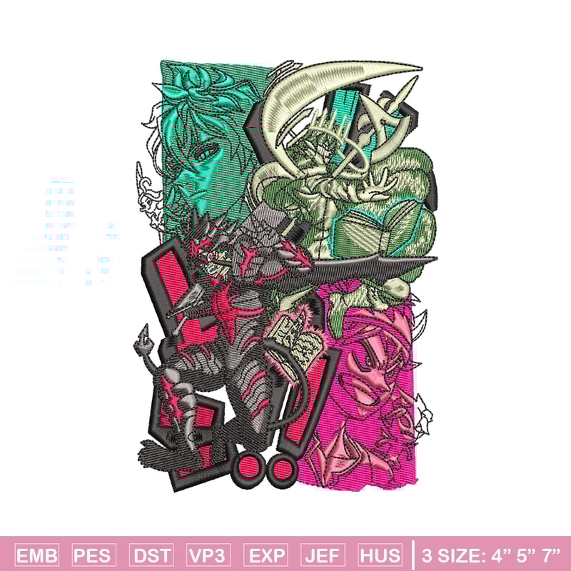 Asta form embroidery design, Black clover embroidery, Anime design, Embroidery shirt, Embroidery file, Digital download.jpg