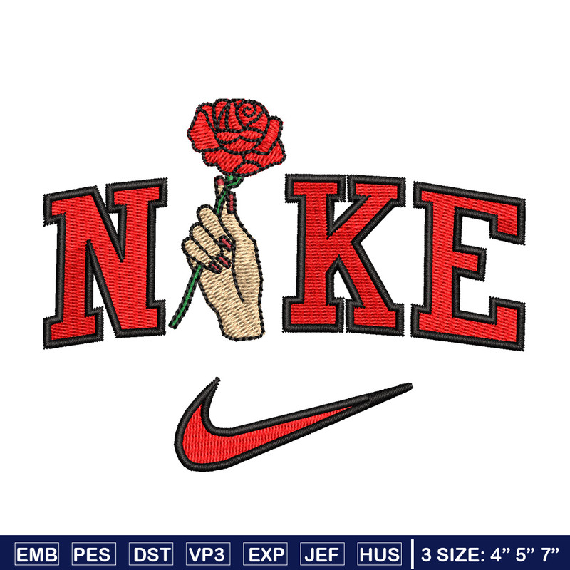 Nike red rose embroidery design, Nike embroidery, Embroidery file, Embroidery shirt, Emb design, Digital download.jpg