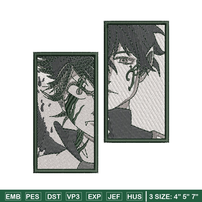 Asta yuno embroidery design, Black clover embroidery, Anime design, Embroidery shirt, Embroidery file, Digital download.jpg