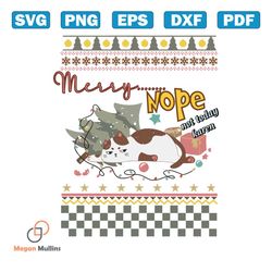 merry nope not today karen funny christmas cat svg file