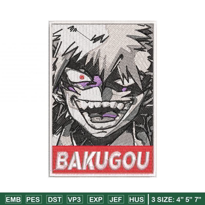 Bakugou poster embroidery design, Mha embroidery, Anime design, Embroidery shirt, Embroidery file, Digital download.jpg