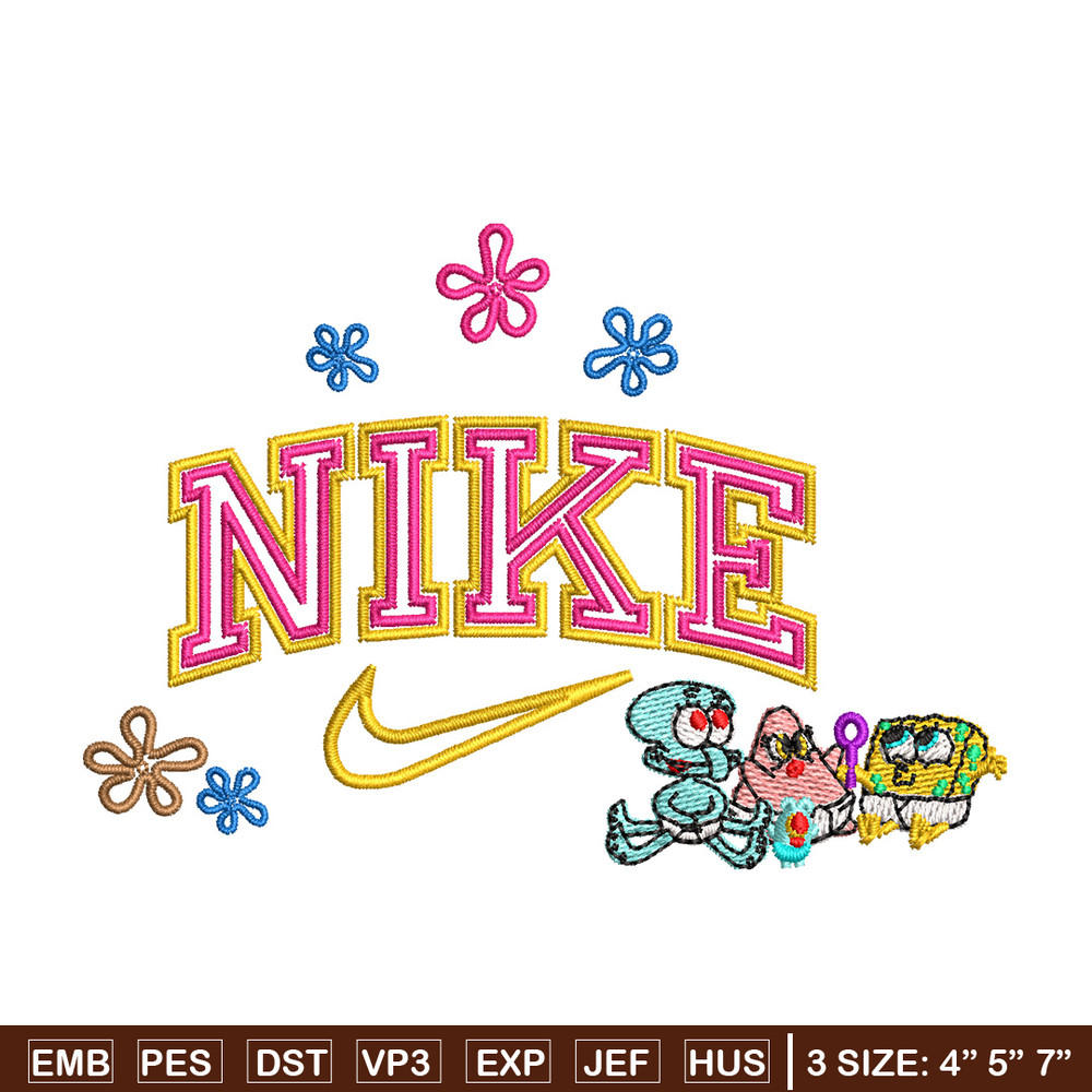 Nike spongebob embroidery design, Spongebob embroidery, Nike design, Embroidery shirt, Embroidery file, Digital download.jpg