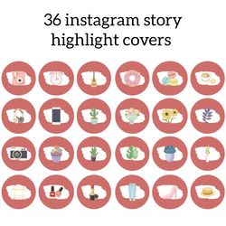 36 Red Instagram Highlight Icons. Beauty Instagram Highlights Images. Cute Instagram Highlights Covers