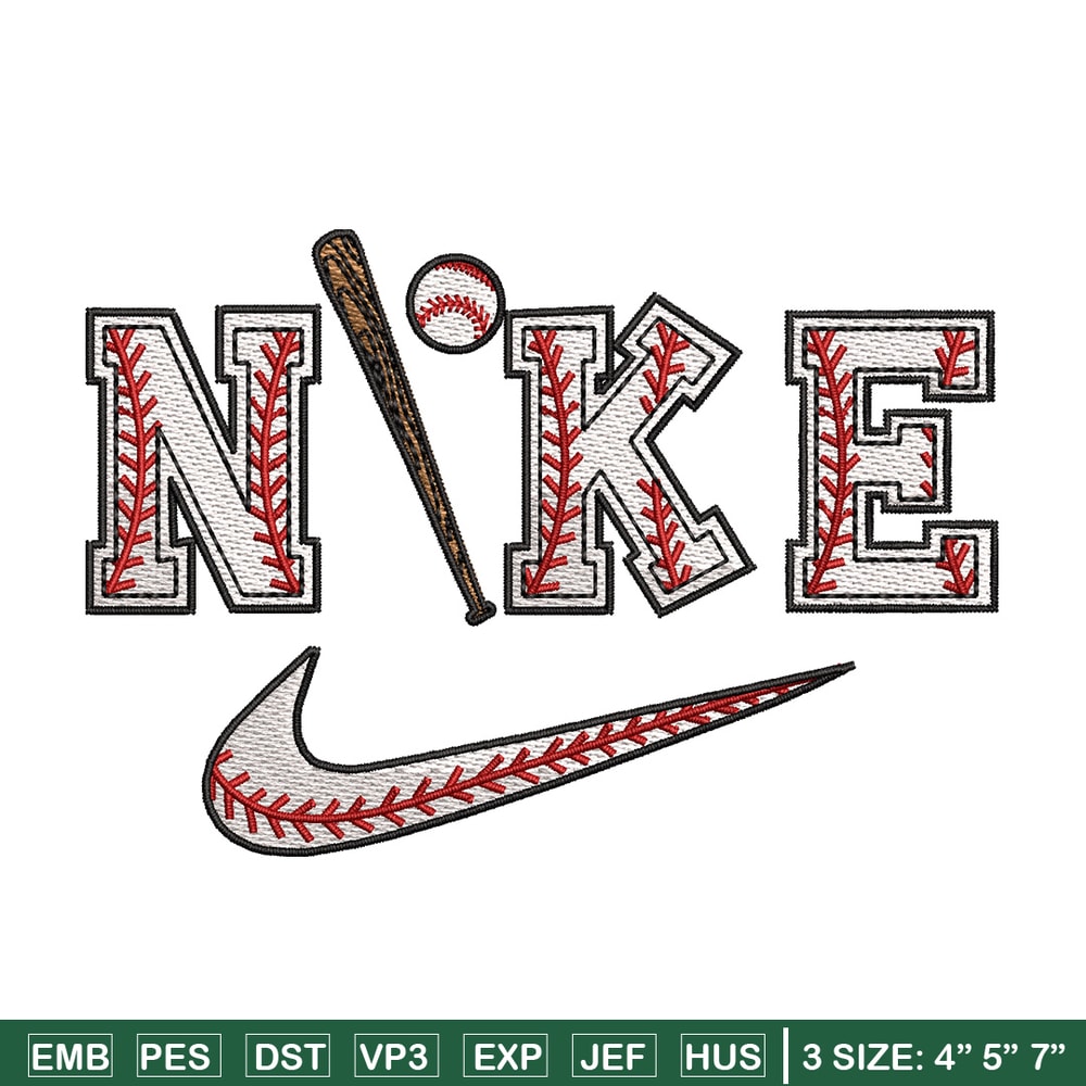 Baseball x nike embroidery design, Baseball embroidery, Nike design, Embroidery shirt, Embroidery file, Digital download.jpg