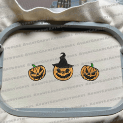 Howdy Pumpkin Embroidery Design, Happy Halloween Embroidery Design For Shirt, Horror Halloween 3 Sizes, Format Exp, Dst, Jef, Pes