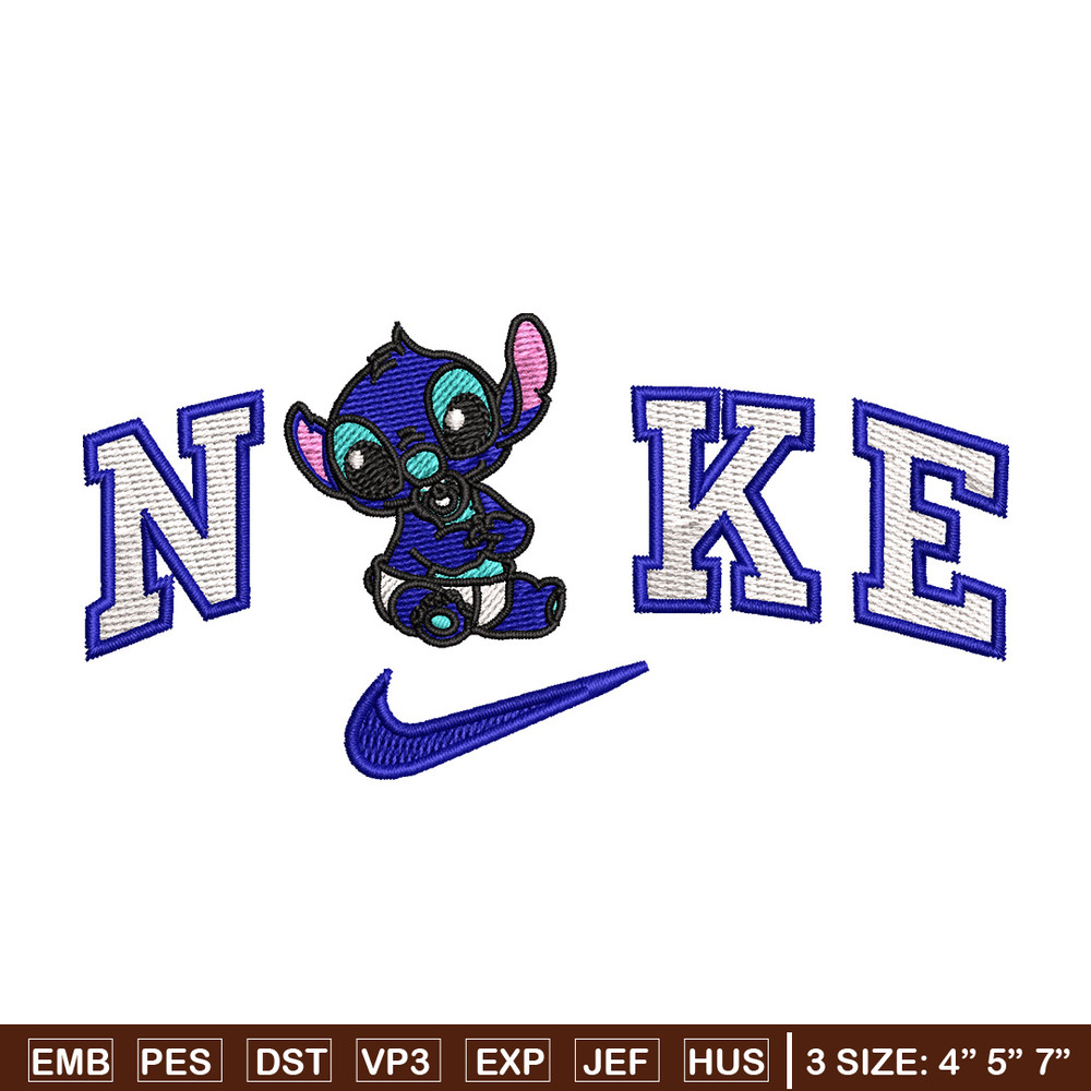 Nike stitch baby embroidery design, Stitch embroidery, Nike design, Embroidery file,Embroidery shirt, Digital download.jpg
