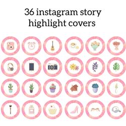 36 Pink Instagram Highlight Icons. Colors Instagram Highlights Images. Cute Instagram Highlights Covers