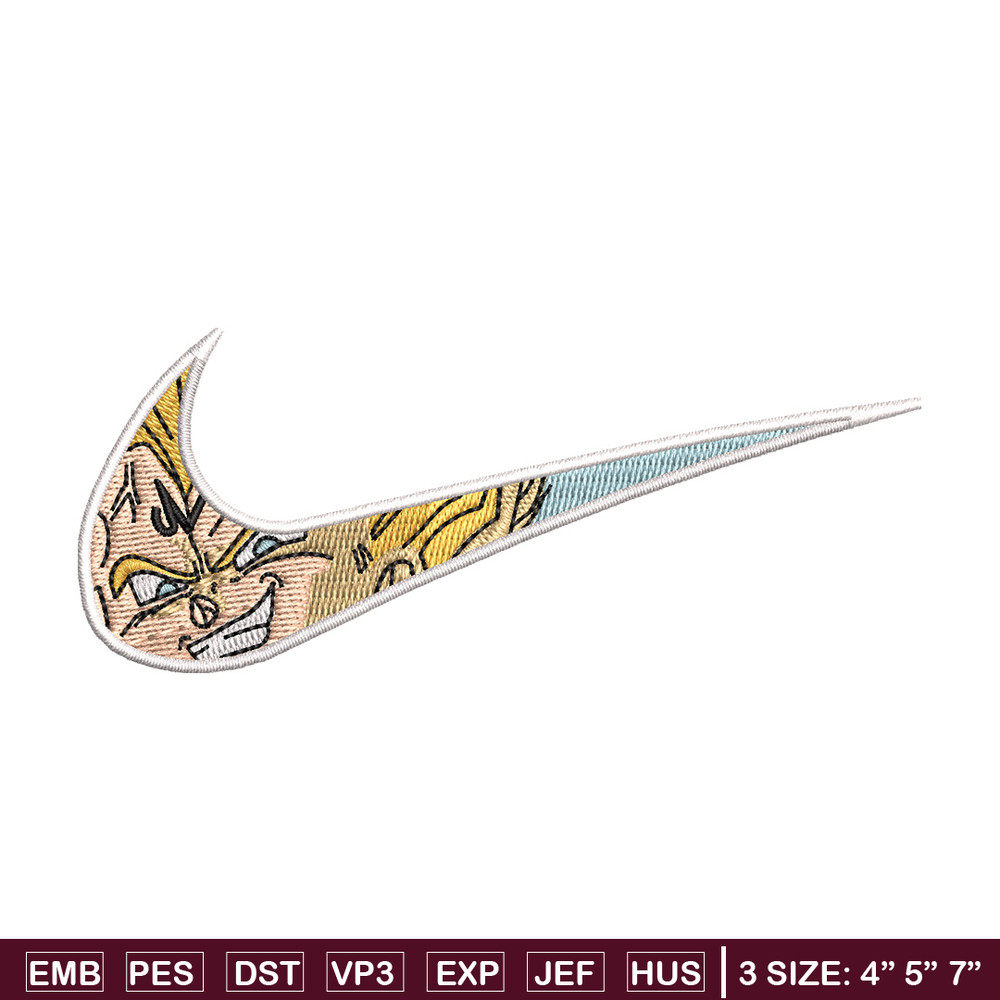 Nike vegeta embroidery design, Dragonball embroidery, Nike design, Embroidery shirt, Embroidery file, Digital download.jpg