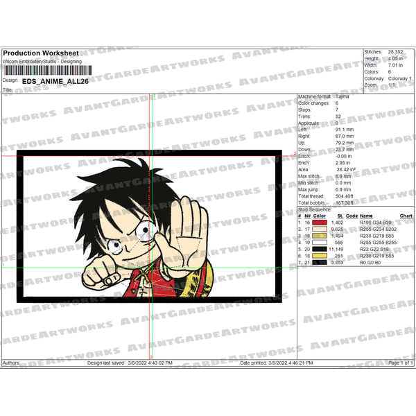 Machine Embroidery Designs, Anime Embroidery Files, Anime Ma - Inspire ...