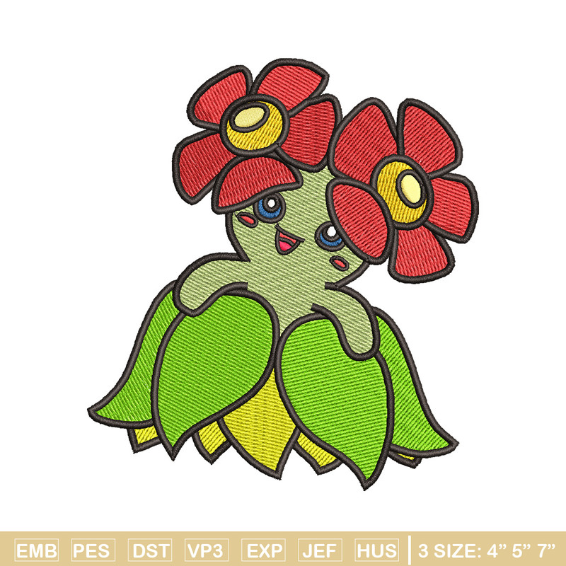 Bellossom embroidery design, Bellossom embroidery, Anime design, Embroidery shirt, Embroidery file, Digital download.jpg