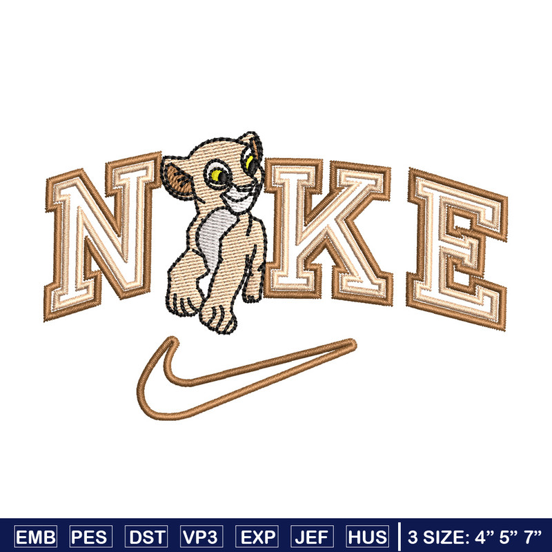 Nike tiger embroidery design, Lion king embroidery, Nike design,Embroidery file,Embroidery shirt,Digital download.jpg