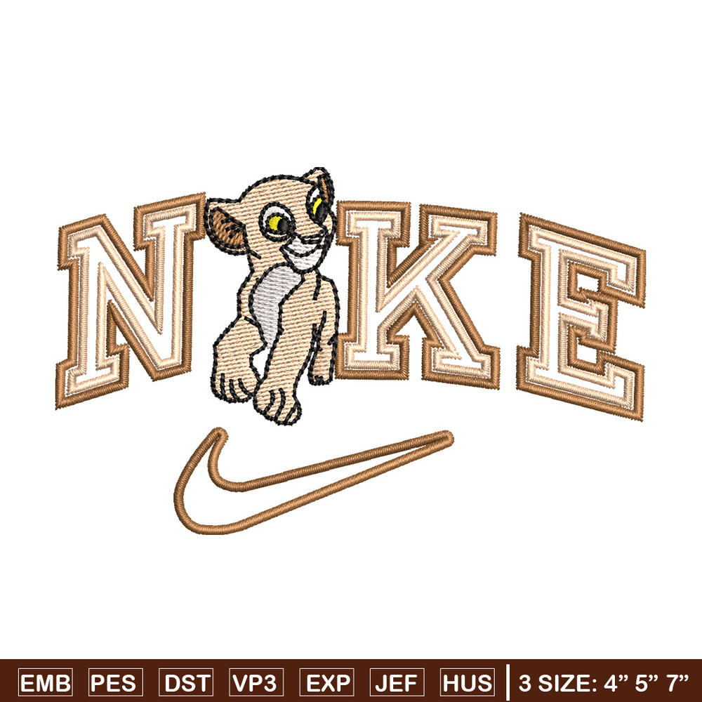 Nike tiger embroidery design, Lion king embroidery, Nike design,Embroidery file,Embroidery shirt,Digital download.jpg