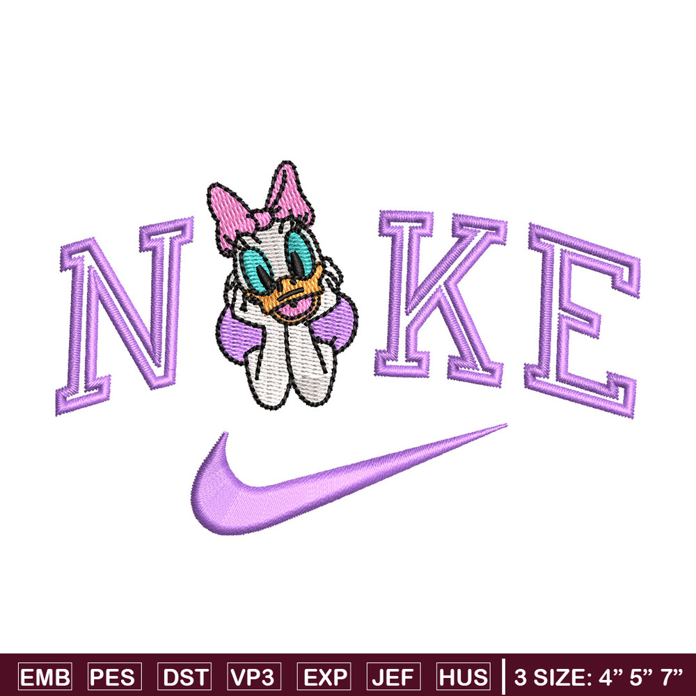 Nike x daisy duck embroidery design, Daisy embroidery, Nike design, Embroidery shirt, Embroidery file, Digital download.jpg