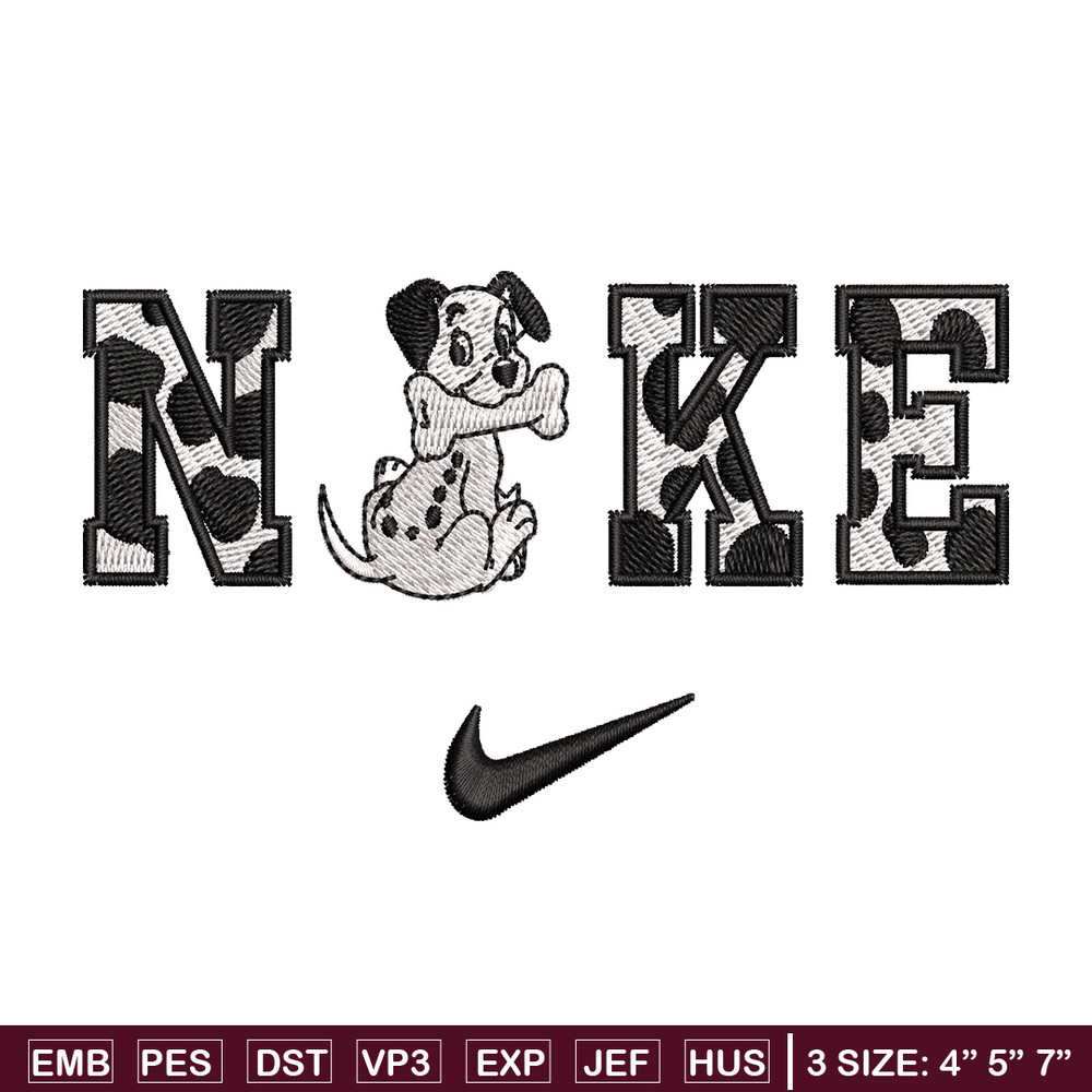 Nike x Dalmatian embroidery design, Dalmatian embroidery, Nike design,Embroidery shirt, Embroidery file,Digital download.jpg