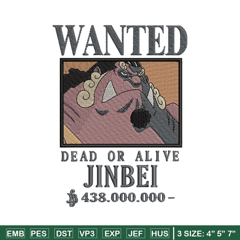 Bounty jinbei embroidery design, One piece embroidery, Anime design, Embroidery shirt, Embroidery file,Digital download.zip.jpg