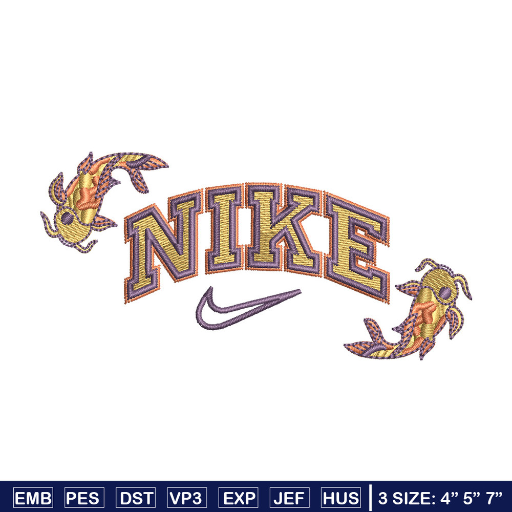 Nike x fish embroidery design, Fish embroidery, Nike design, Embroidery shirt, Embroidery file,Digital download.jpg