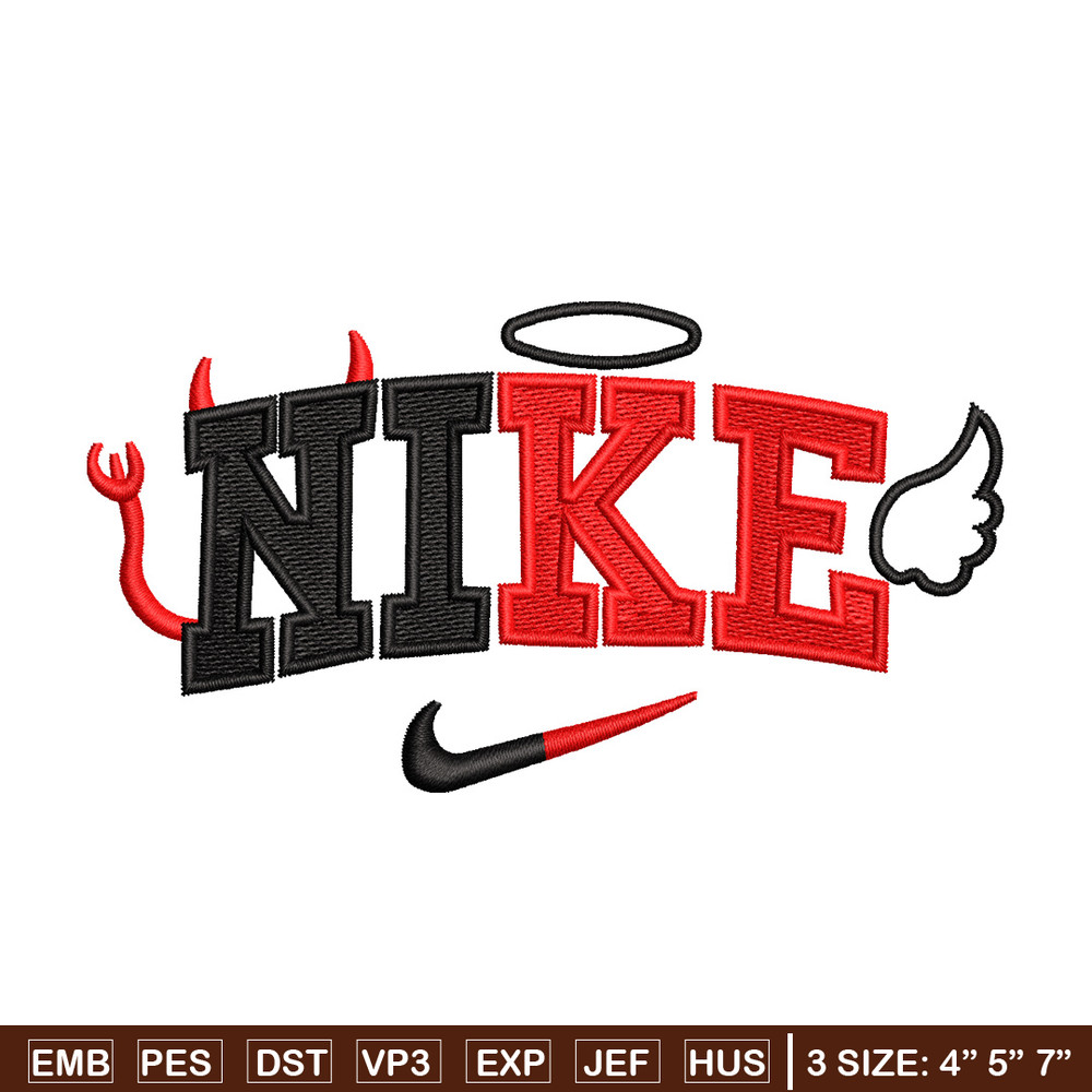 Nike x evil embroidery design, Evil embroidery, Nike design, Embroidery shirt, Embroidery file, Digital download.jpg