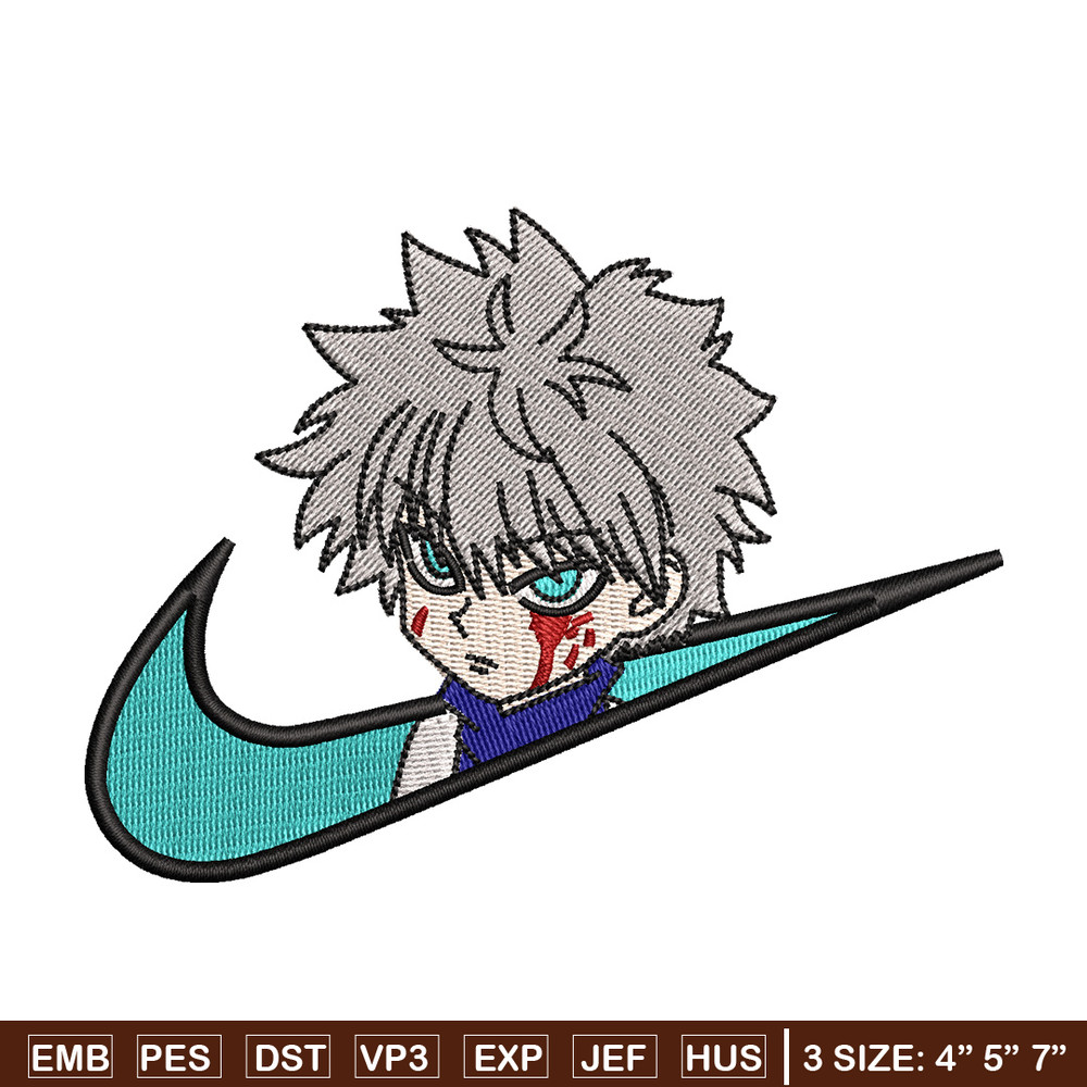 Nike x killua embroidery design, Hxh embroidery, Nike design, Embroidery shirt, Embroidery file,Digital download.jpg