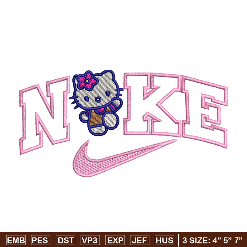 Nike x kitty embroidery design, Hello kitty embroidery, Nike design, Embroidery shirt, Embroidery file, Digital download.jpg