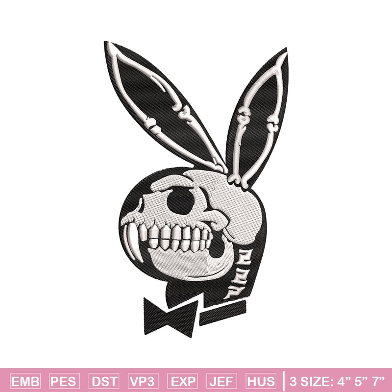 Bunny skeleton embroidery design, Logo embroidery, Embroidery file, Embroidery shirt, Emb design, Digital download.jpg