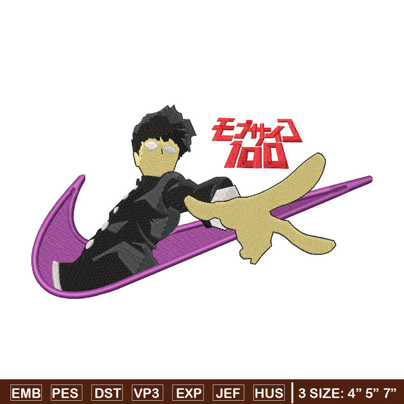 Nike x mob embroidery design, Mob psycho embroidery, Nike design, Embroidery shirt, Embroidery file, Digital download.jpg