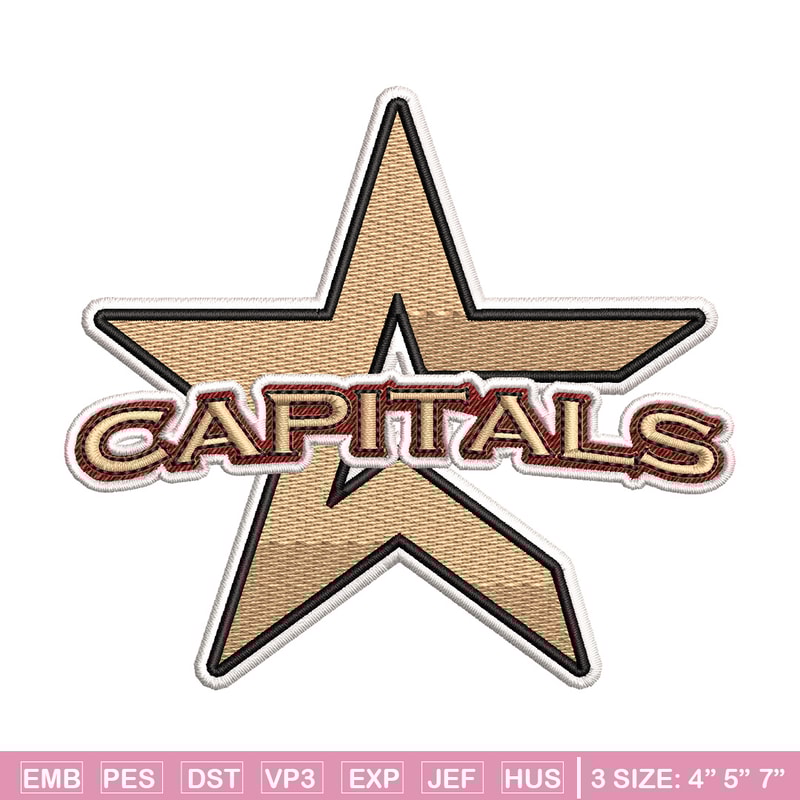 Capitals logo embroidery design, Logo embroidery, Embroidery file, Embroidery shirt, Emb design, Digital download.jpg