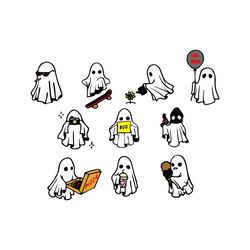 bundle cute ghost svg, ghost clipart, cute ghost svg, boo svg, svg files for cricut  png, svg, dxf
