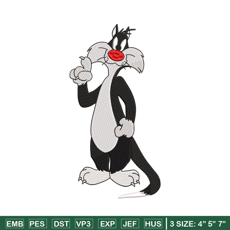 Cat cartoon embroidery design, Cartoon embroidery, Embroidery file, Embroidery shirt, Emb design, Digital download.jpg