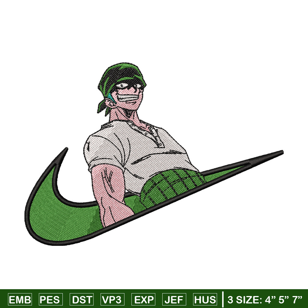 Nike x zoro embroidery design, One piece embroidery, Nike design, Embroidery shirt, Embroidery file, Digital download.jpg
